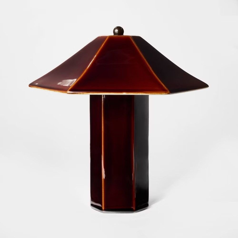 Ceramic Table Lamp Maroon‎ - Threshold Studio McGee, Target